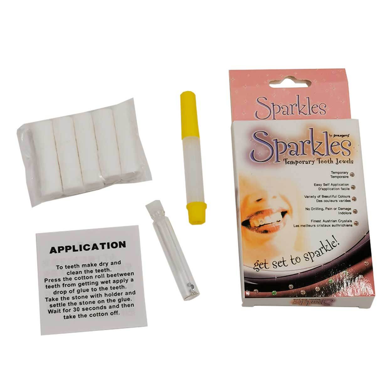5-pack temporärt tandsmycke kristall