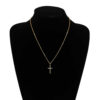 Guld kors halsband kedja med diamanter guldkedja