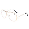 Minusglasögon Aviator Pilot Styrka -3.0 Glasögon Roséguld