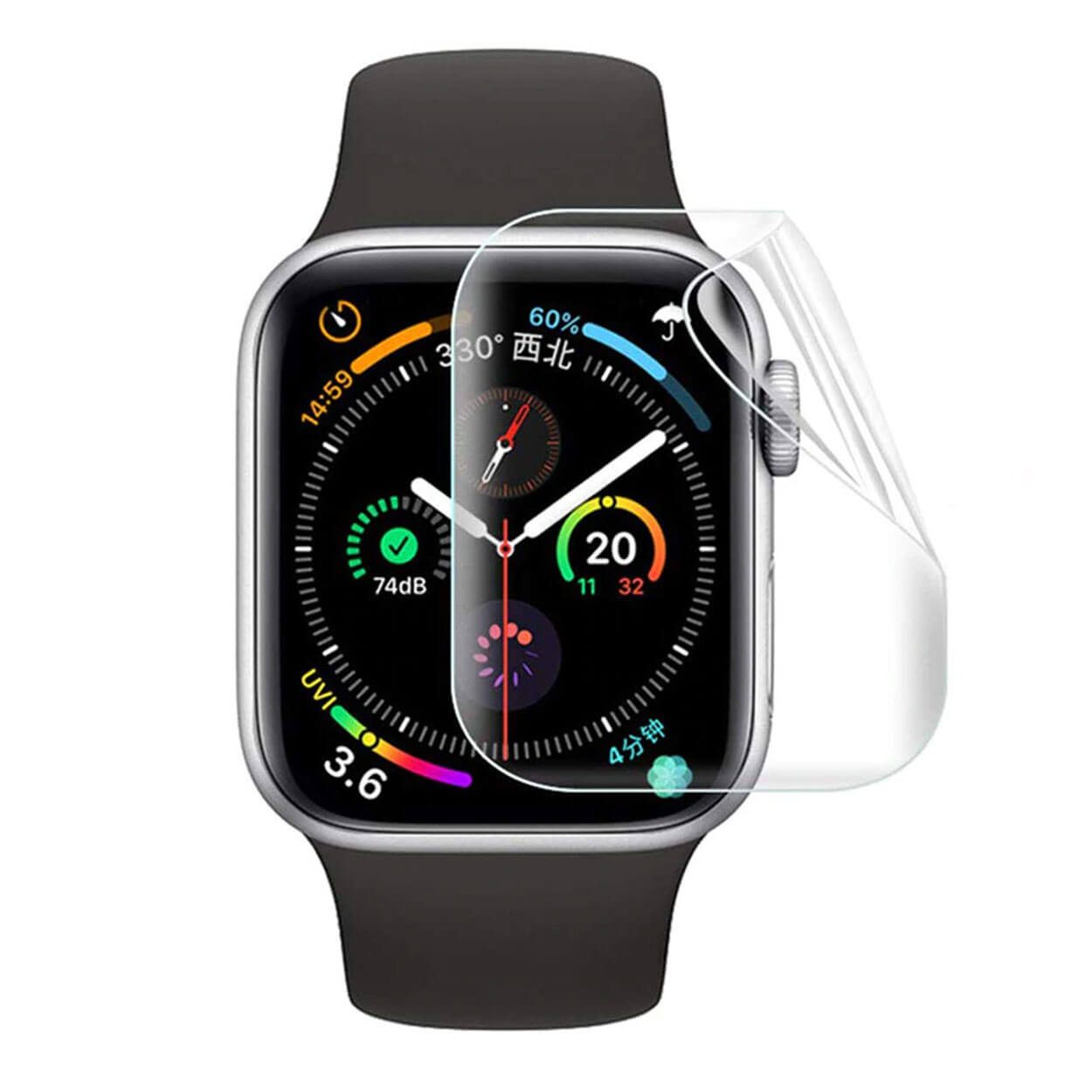 Heltäckande skärmskydd apple watch 1/2/3 displayskydd 38mm