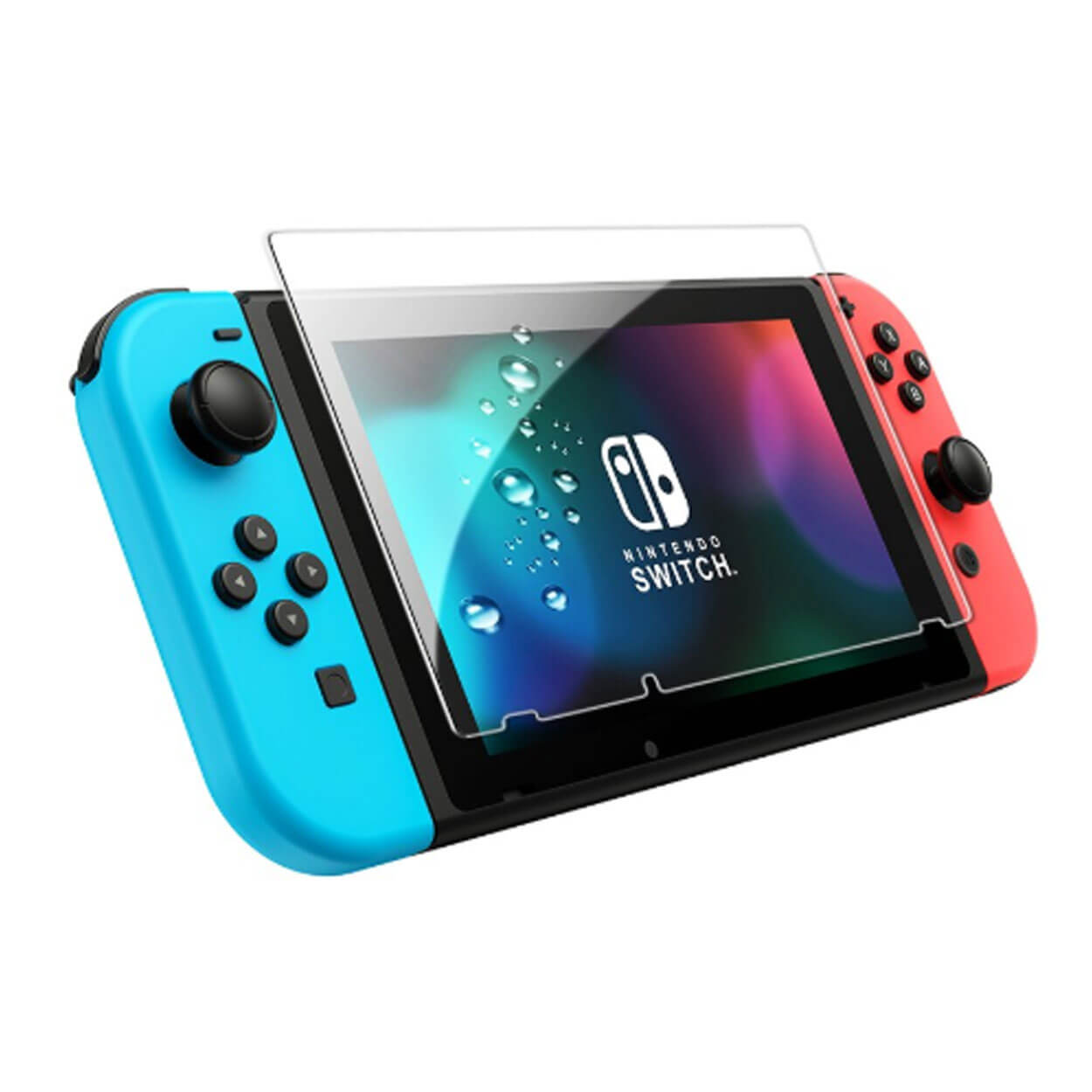 2-pack nintendo switch heltäckande skärmskydd i härdat glas