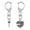 Tvådelad Nyckelring För Par - Unlock My Heart Silver