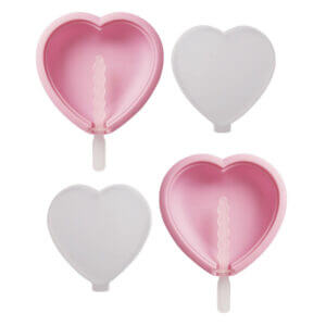 2-pack Glassform Hjärta - Gör Egna Glasspinnar Hemma