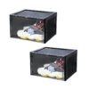 2-pack Genomskinlig Skolåda Skoförvaring Skor Sneakers Display