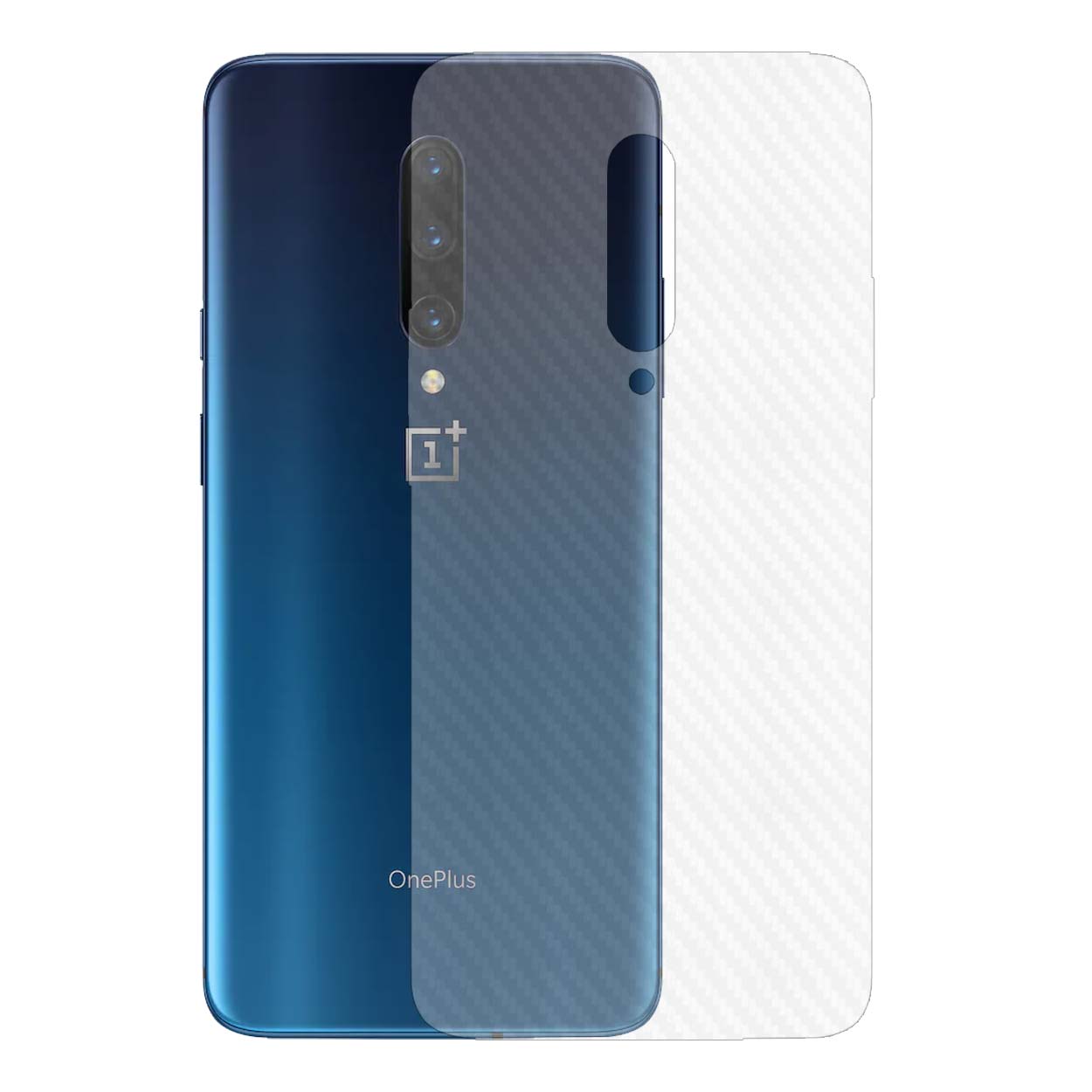 Oneplus 7 pro kolfiber vinyl skin dekal skyddsfilm baksida