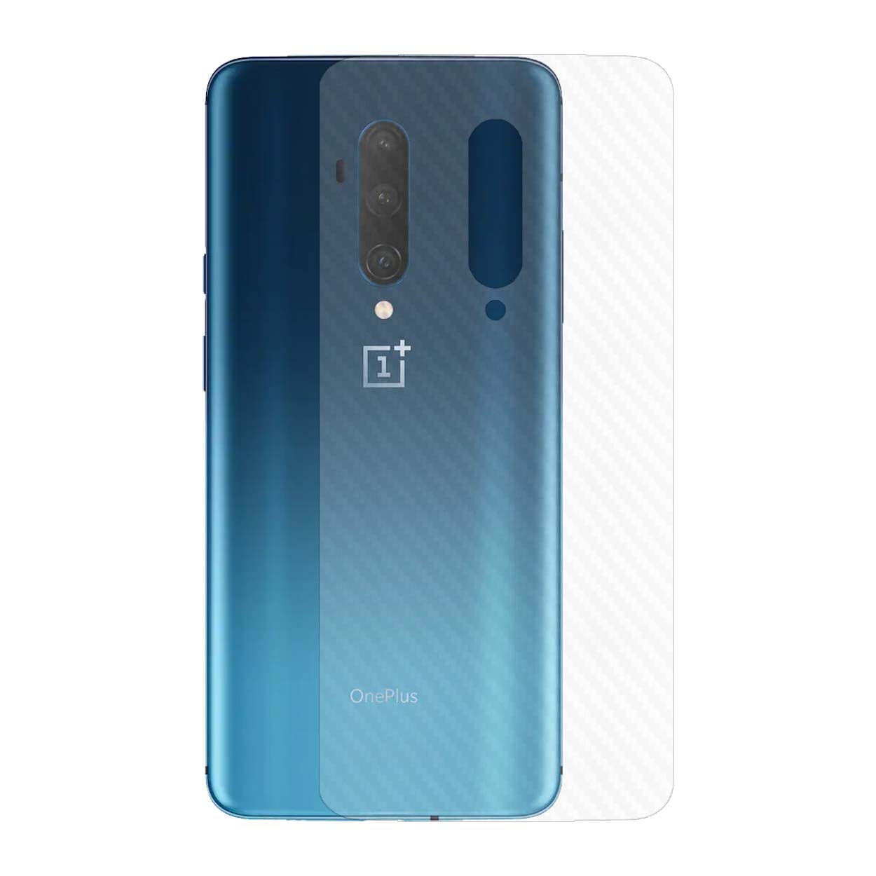 Oneplus 7t pro kolfiber vinyl skin dekal skyddsfilm baksida