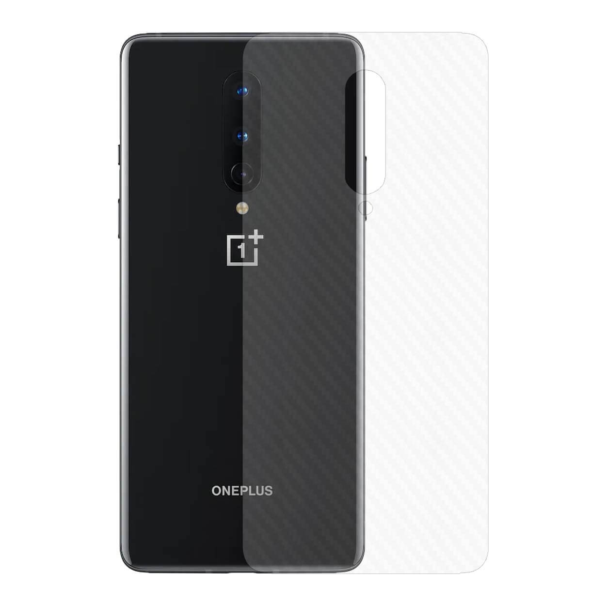 Oneplus 8 kolfiber vinyl skin dekal skyddsfilm baksida carbon
