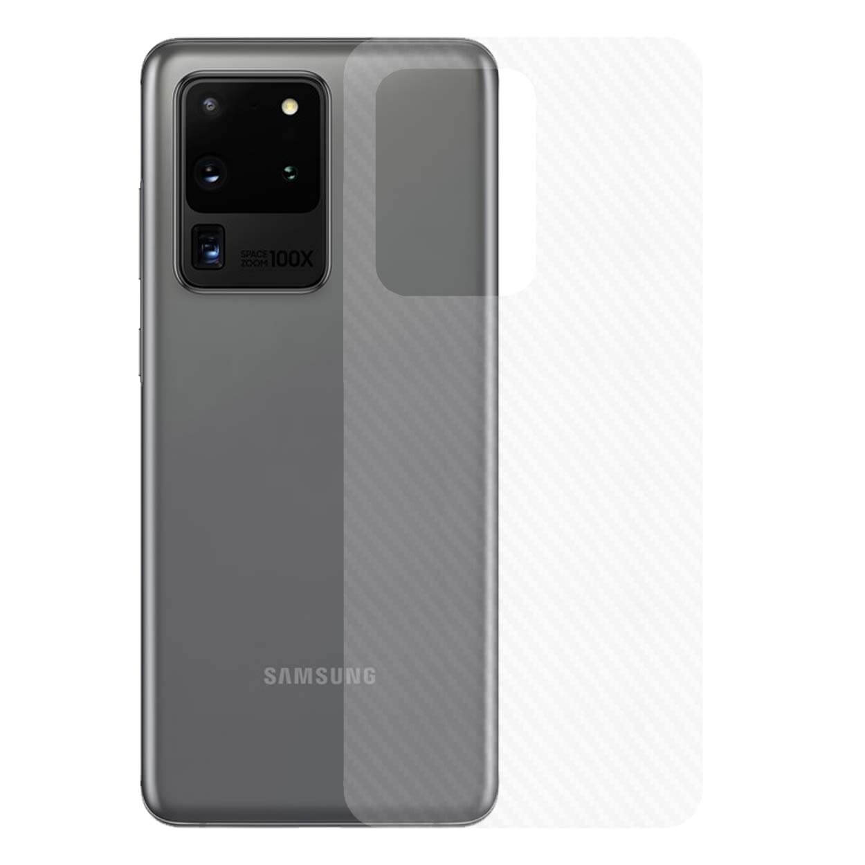 Galaxy s20 ultra kolfiber vinyl skin dekal skyddsfilm baksida