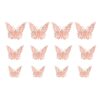 12-pack Fjärilar 3d Väggdekal Väggdekor Väggdekoration Roséguld