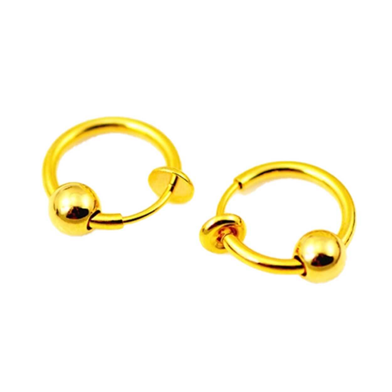 2-pack clip-on näsring fake piercing