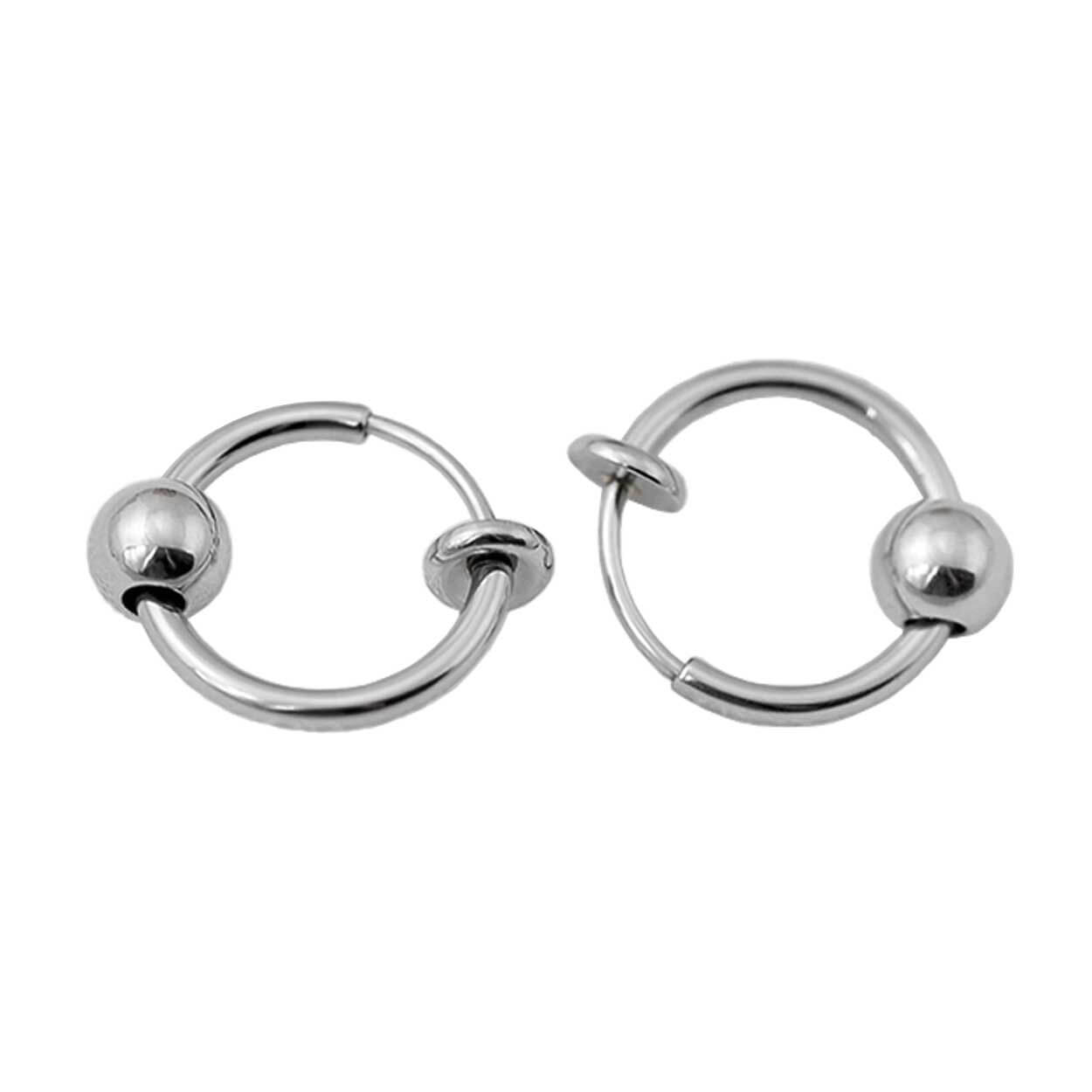 2-pack clip-on näsring fake piercing