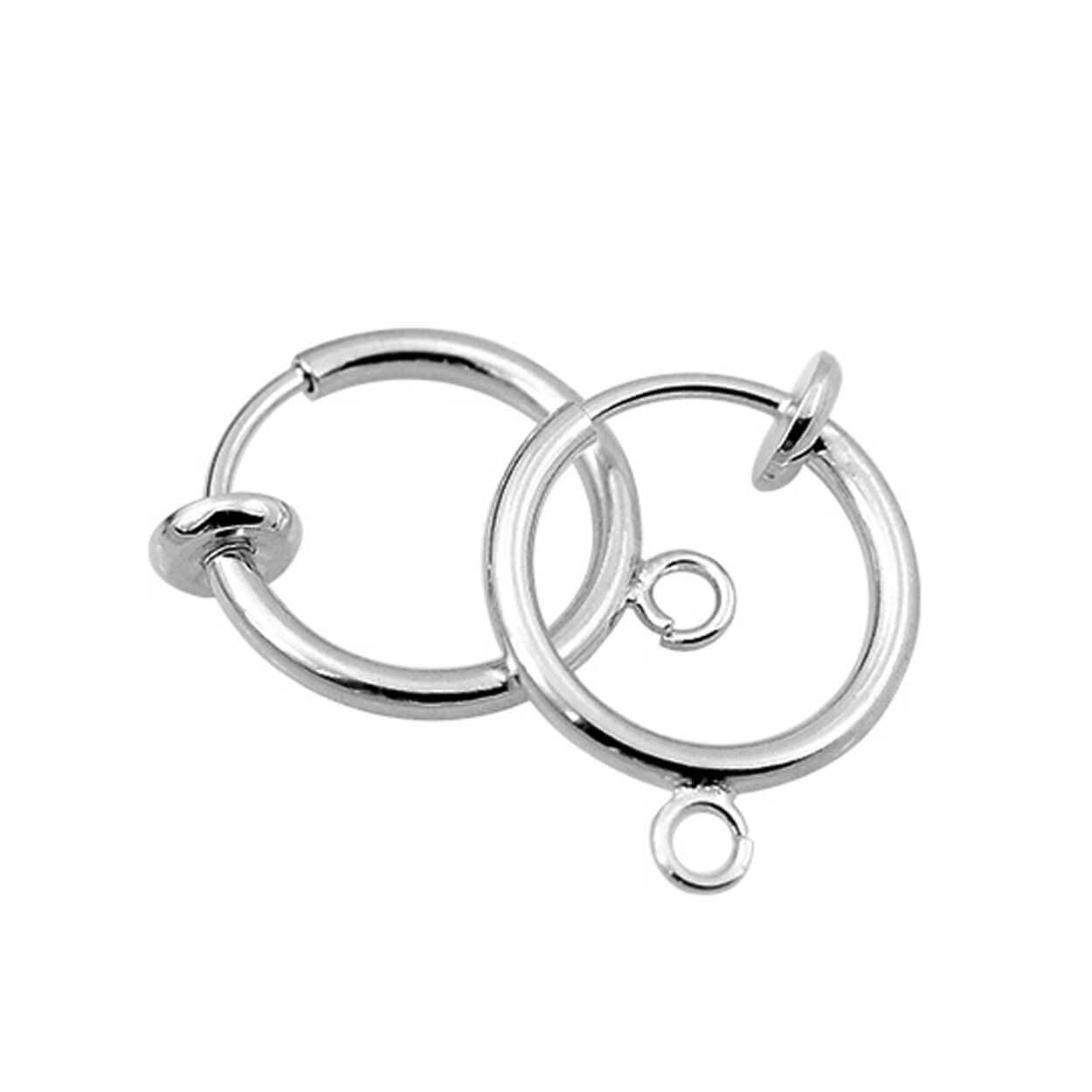 2-pack clip-on örhänge fake piercing för valfritt hänge