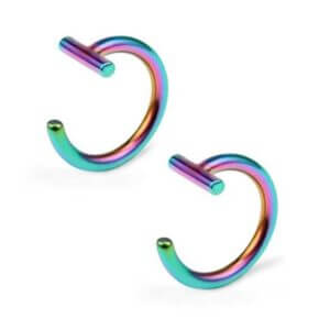 2-pack Fake Läpp Piercing Utan Hål Fake Läppring