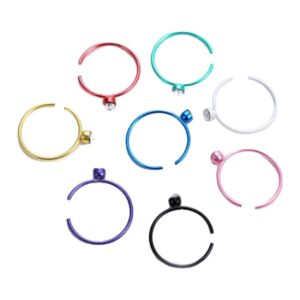 40-pack Fake Piercing Öron Läpp Näsring Septum Diamant
