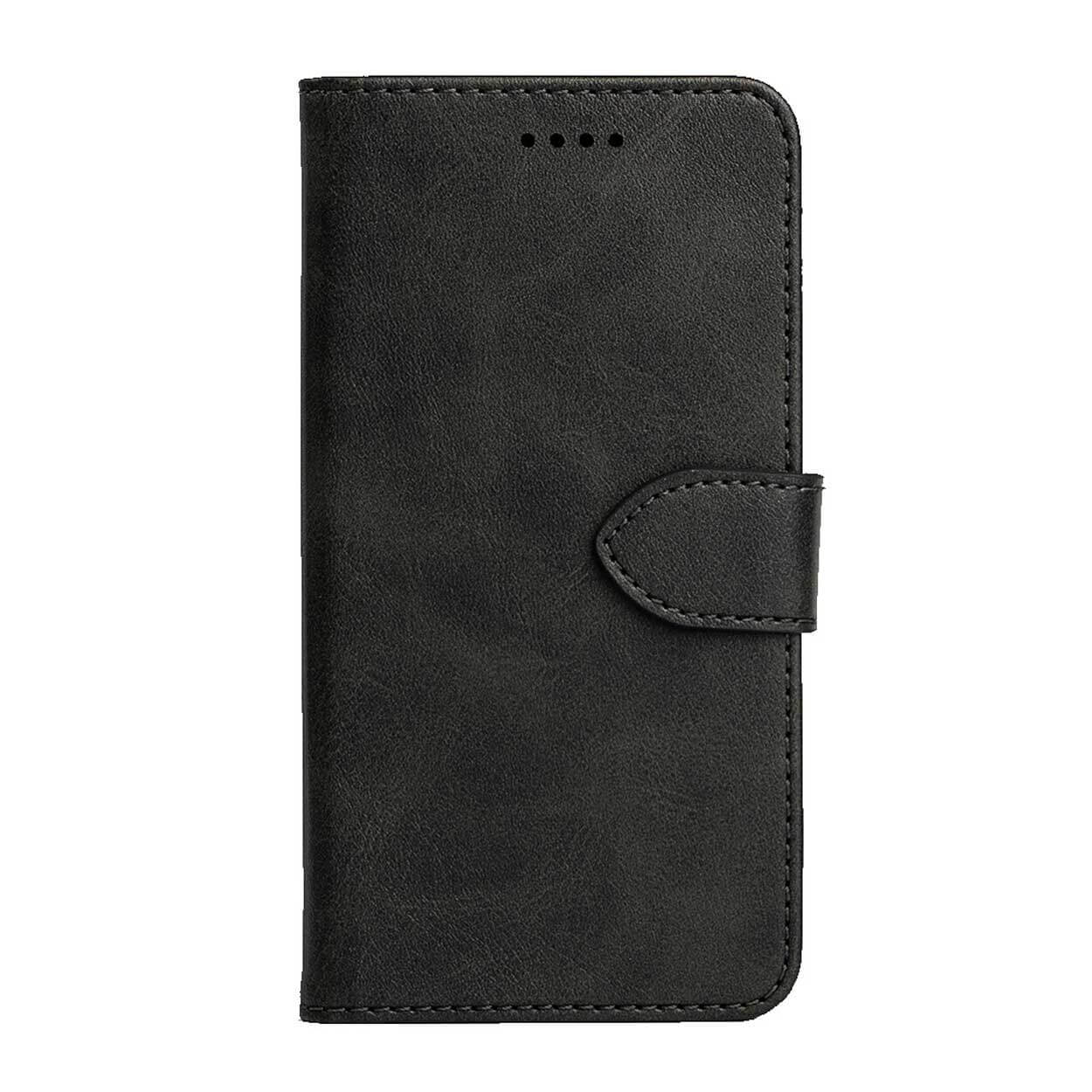 Oneplus 8 plånboksfodral läder skinn fodral svart