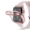 Heltäckande apple watch skal med skärmskydd rosa