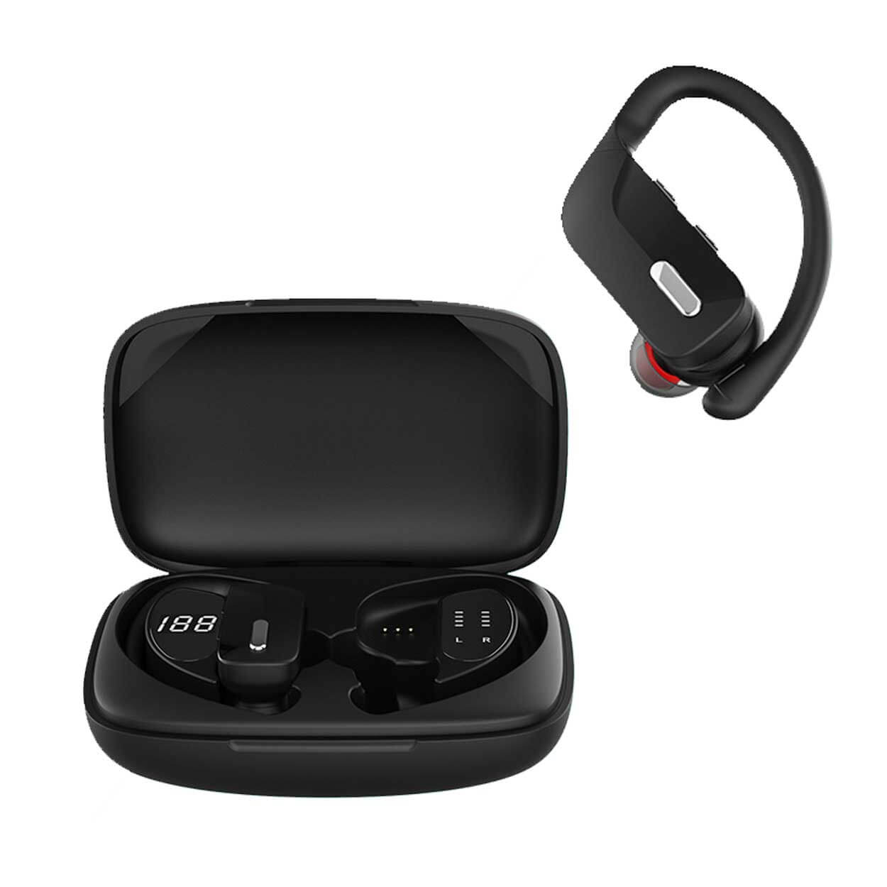 Helt trådlösa tws bluetooth in-ear hörlurar med laddfodral