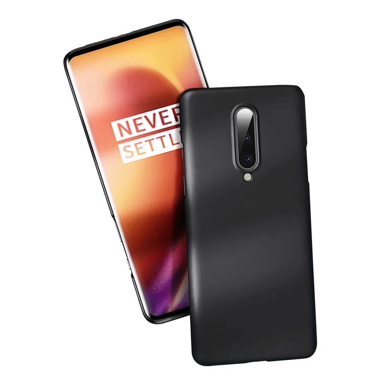 Tunt svart oneplus 8 mobilskal case skal