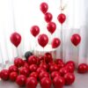 100-pack röda ballonger 26cm latex fest födelsedag