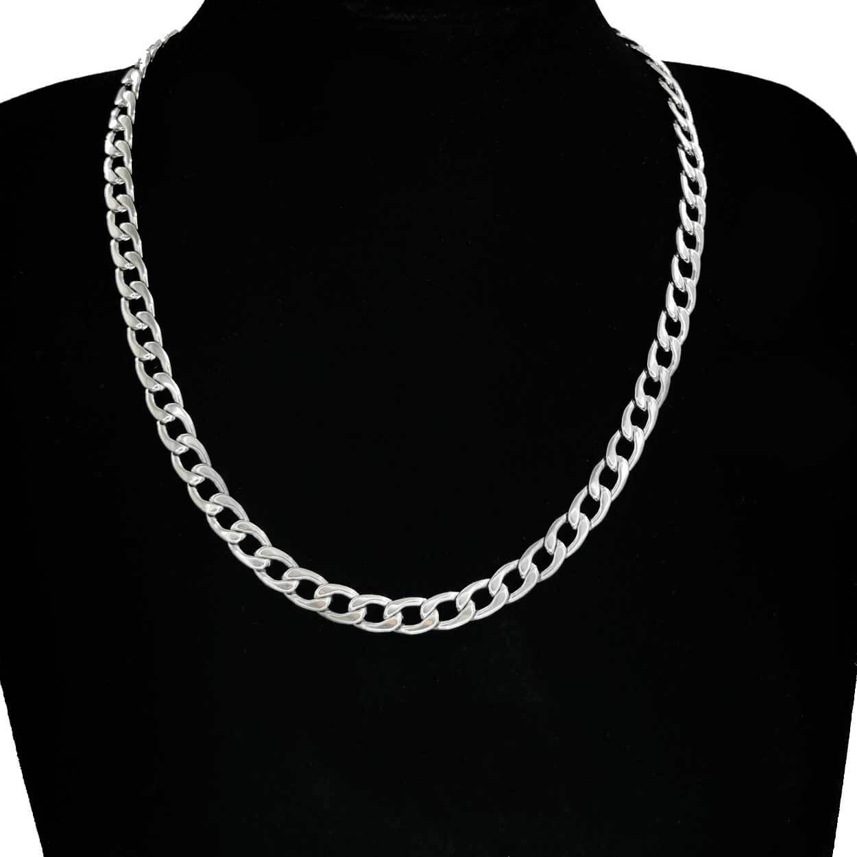 Silver kedjehalsband halsband kedja länk silver 7,5mm