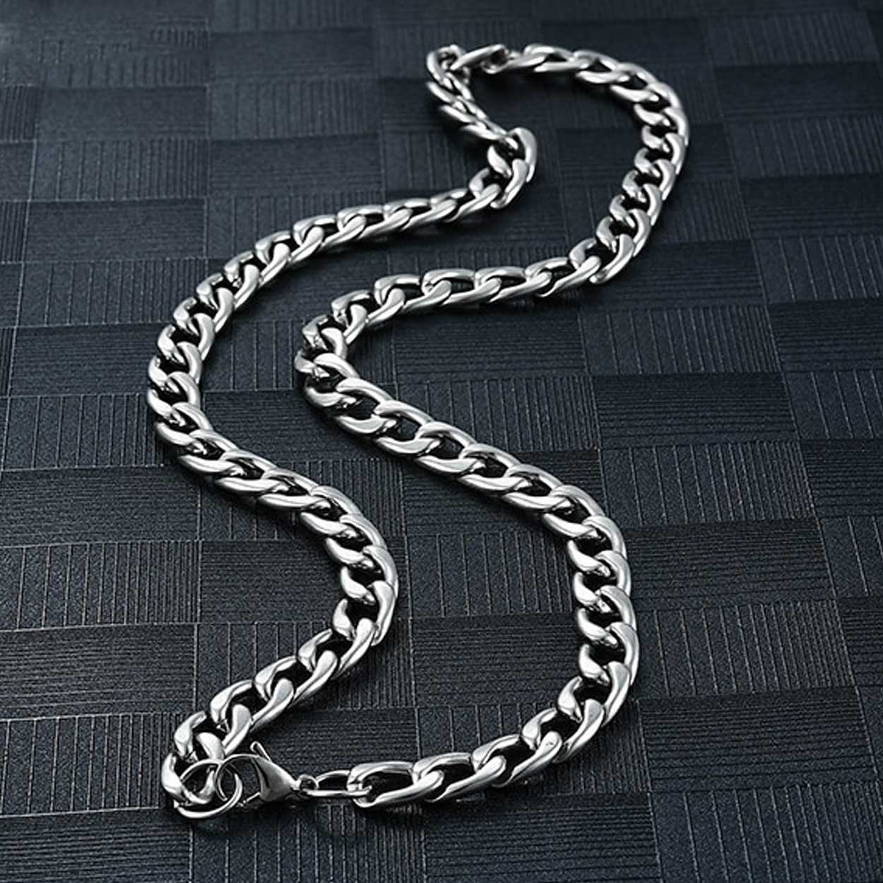 Silver kedjehalsband halsband kedja länk silver 9mm