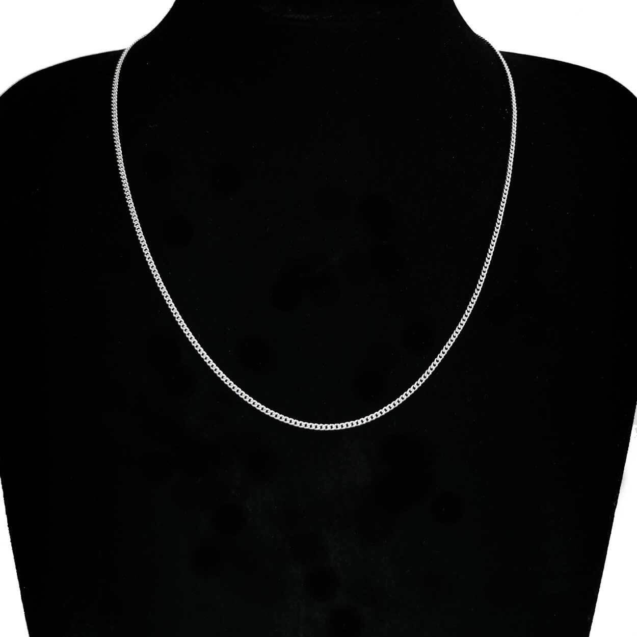 Tunt silver kedjehalsband halsband kedja länk silver 1,8mm