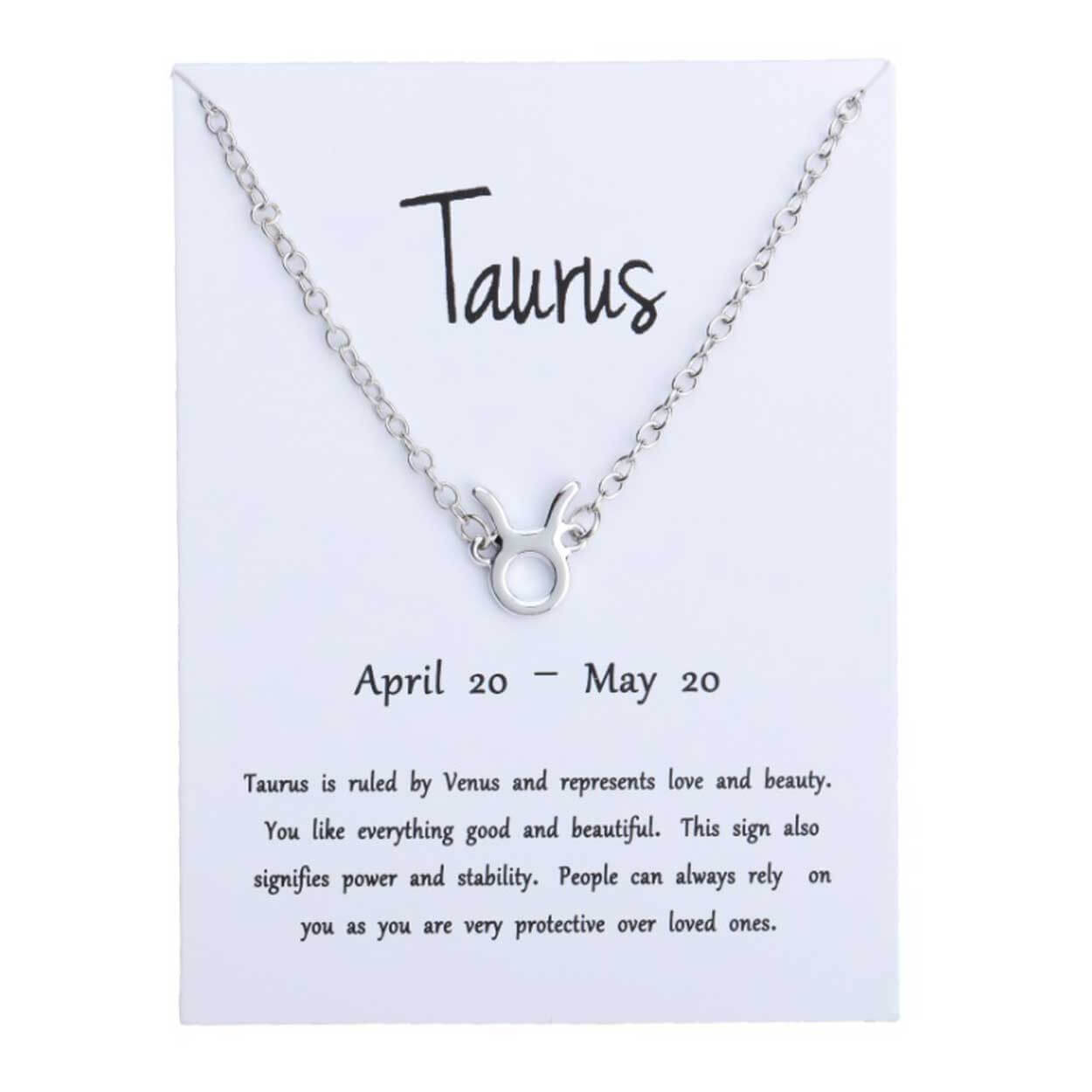 Gåvoarmband stjärntecken oxen taurus armband silver