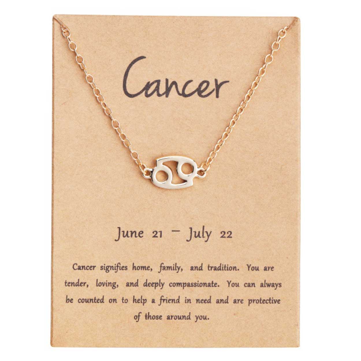 Gåvoarmband stjärntecken kräftan cancer armband guld