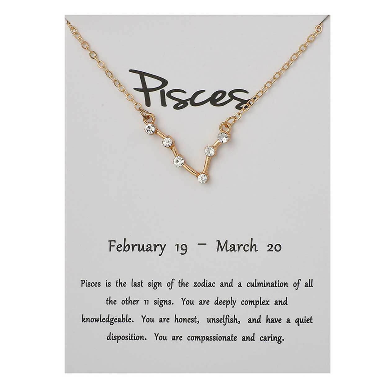 Stjärntecken halsband fiskarna pisces gåvohalsband