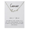 Stjärntecken Halsband Kräftan Cancer Gåvohalsband Silver