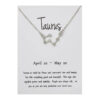 Stjärntecken Halsband Oxen Taurus Gåvohalsband Silver