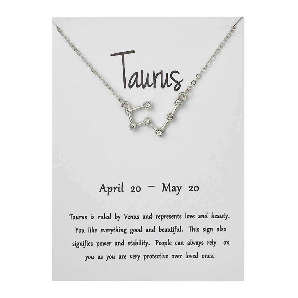 Stjärntecken halsband oxen taurus gåvohalsband silver
