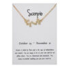 Stjärntecken Halsband Skorpionen Scorpio Gåvohalsband Guld