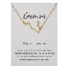 Stjärntecken Halsband Tvillingarna Gemini Gåvohalsband Guld