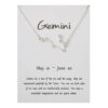 Stjärntecken Halsband Tvillingarna Gemini Gåvohalsband Silver