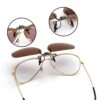Clip-on solglasögon pilotglasögon aviator brun