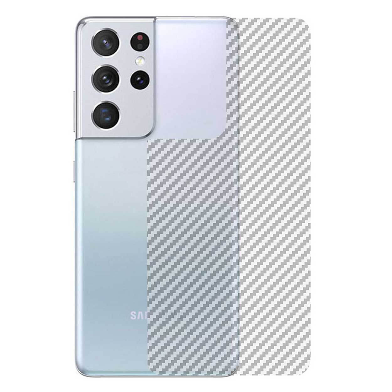 Galaxy s21 ultra kolfiber vinyl skin dekal skyddsfilm baksida
