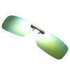 Clip-on solglasögon metall grönt spegelglas 37x59mm