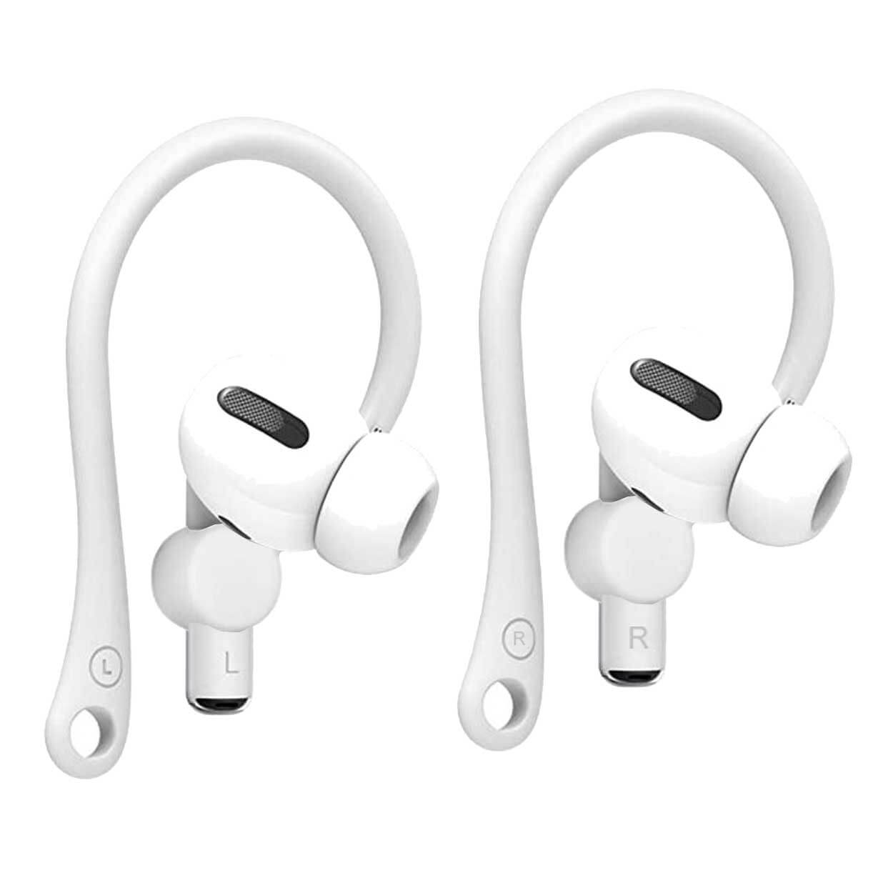 Airpods pro krokar öronkrokar silikon earhooks vit