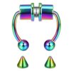 Magnetisk Fake Näsring Septum Näspiercing Flerfärgad