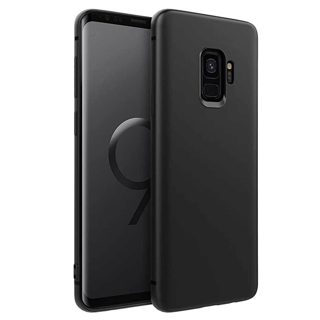 Tunt svart galaxy s9 skal mobilskal 1mm tpu