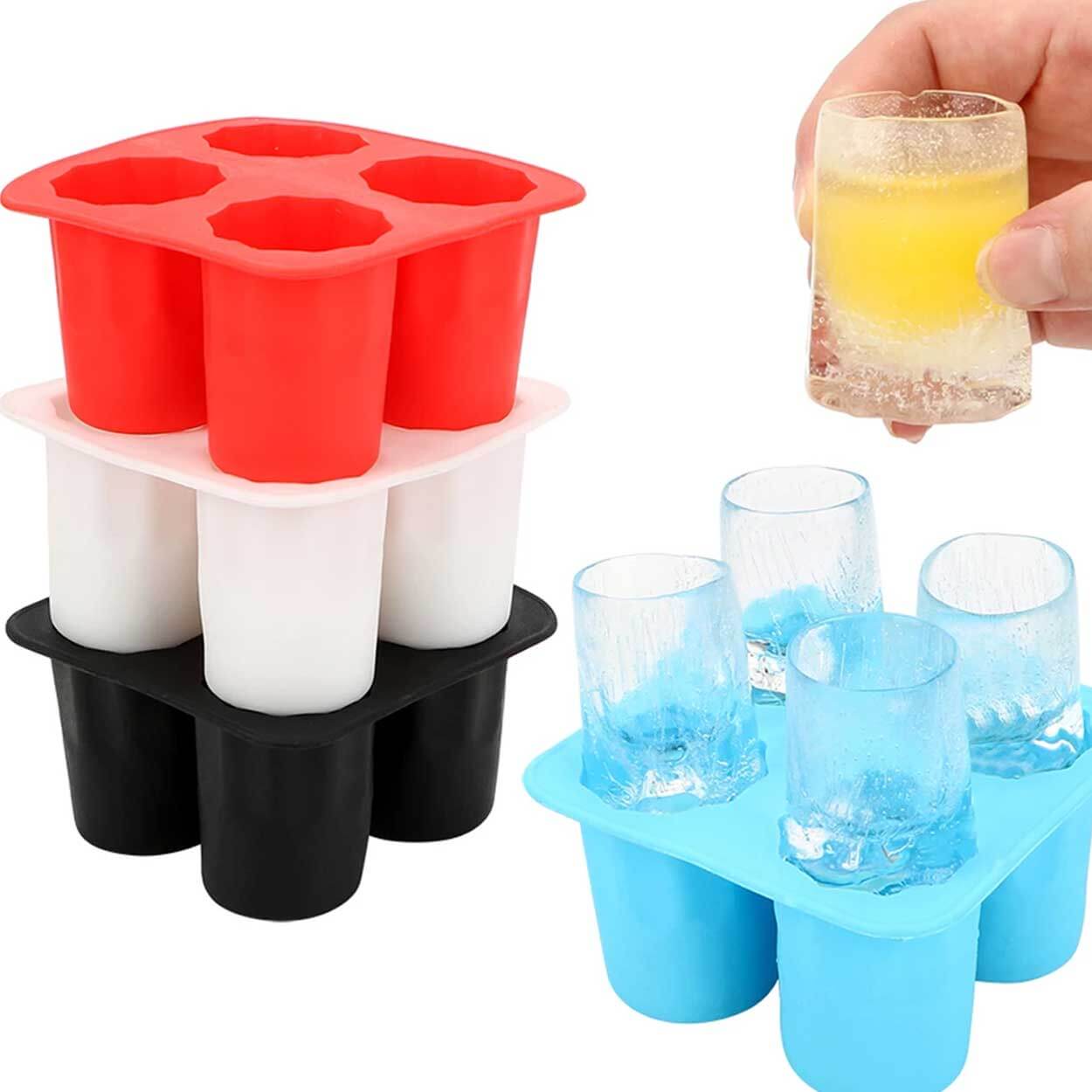 2-pack isform shotglas bakform glas is iskubsform silikon