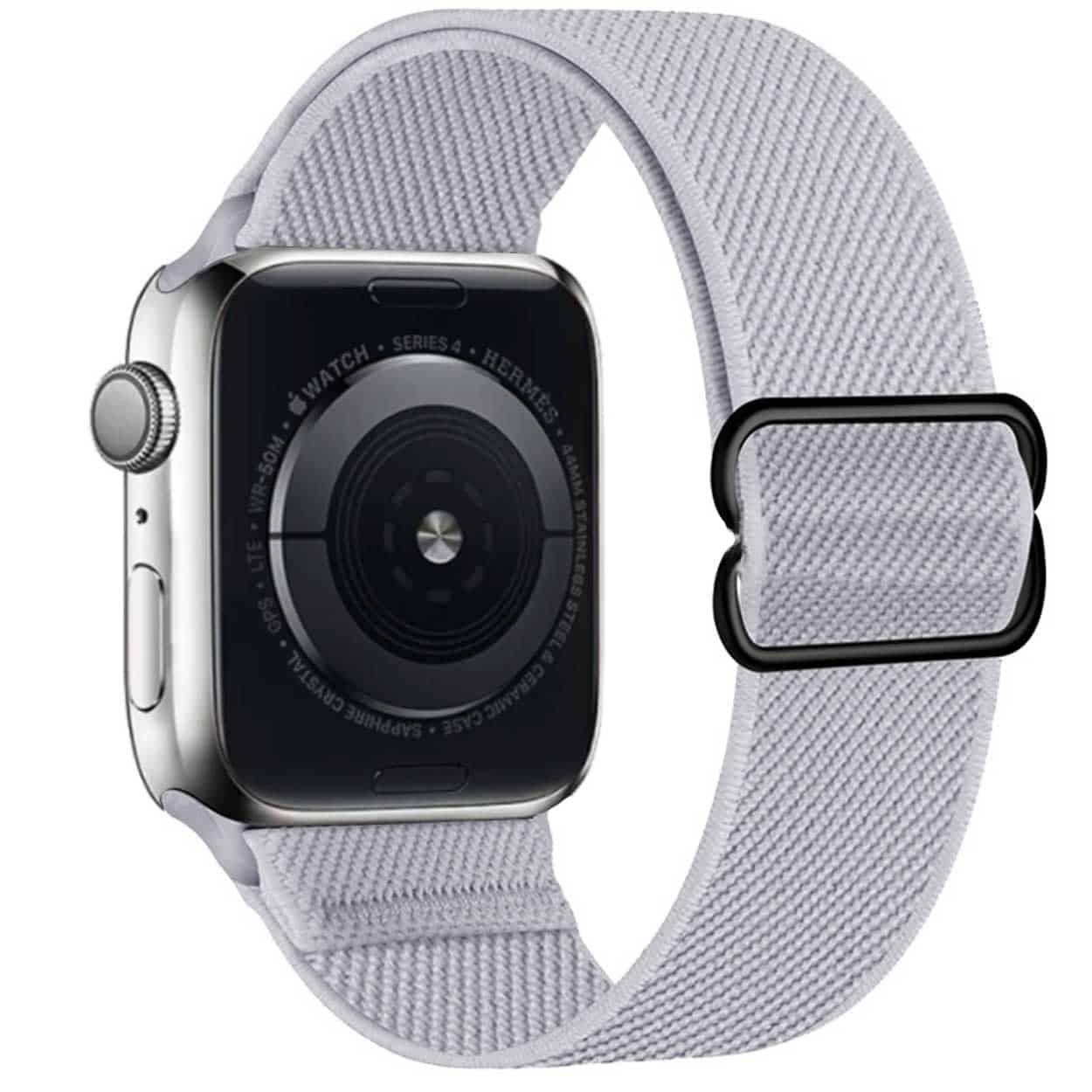 Apple watch 38/40/41 armband nylon ljusgrå