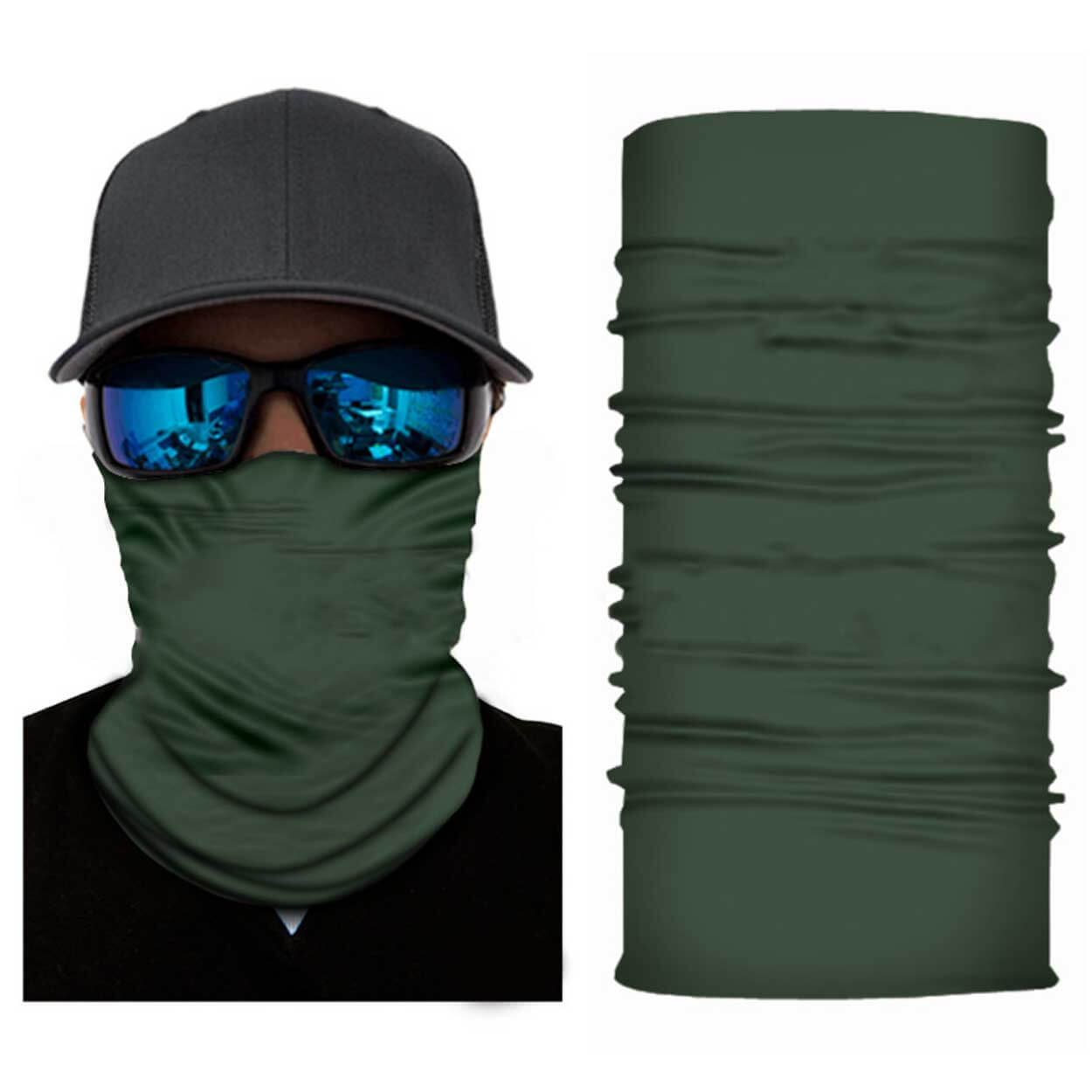 Multifunktionell scarf halsduk ansiktsmask bandana grön