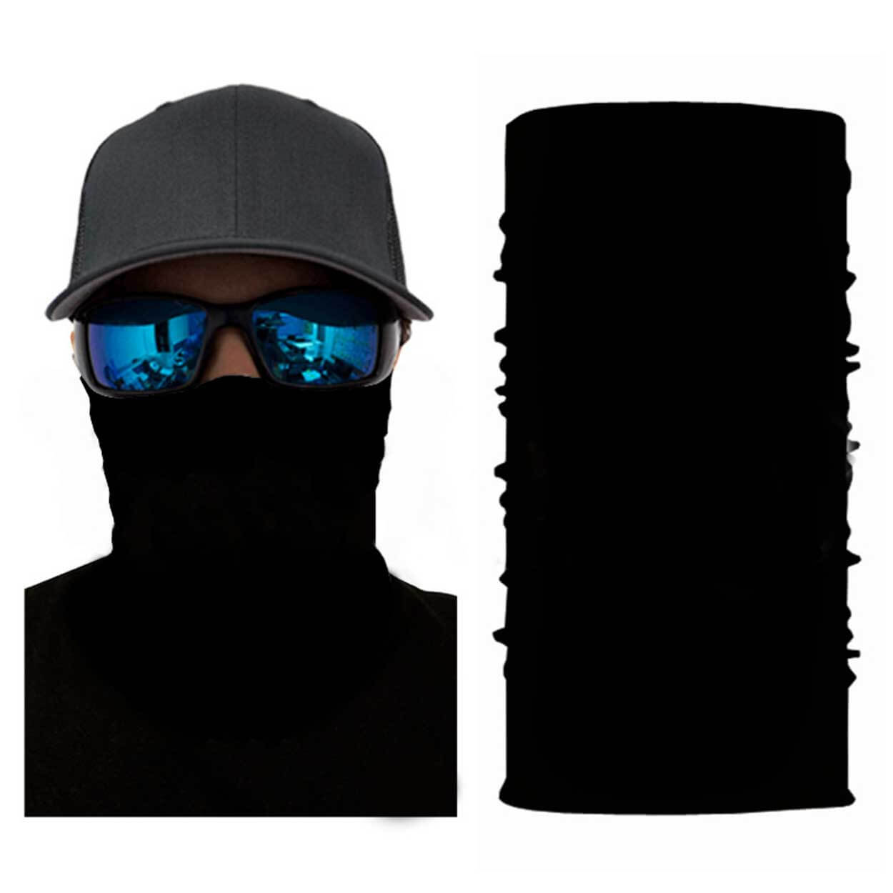 Multifunktionell tubscarf halsduk ansiktsmask bandana svart