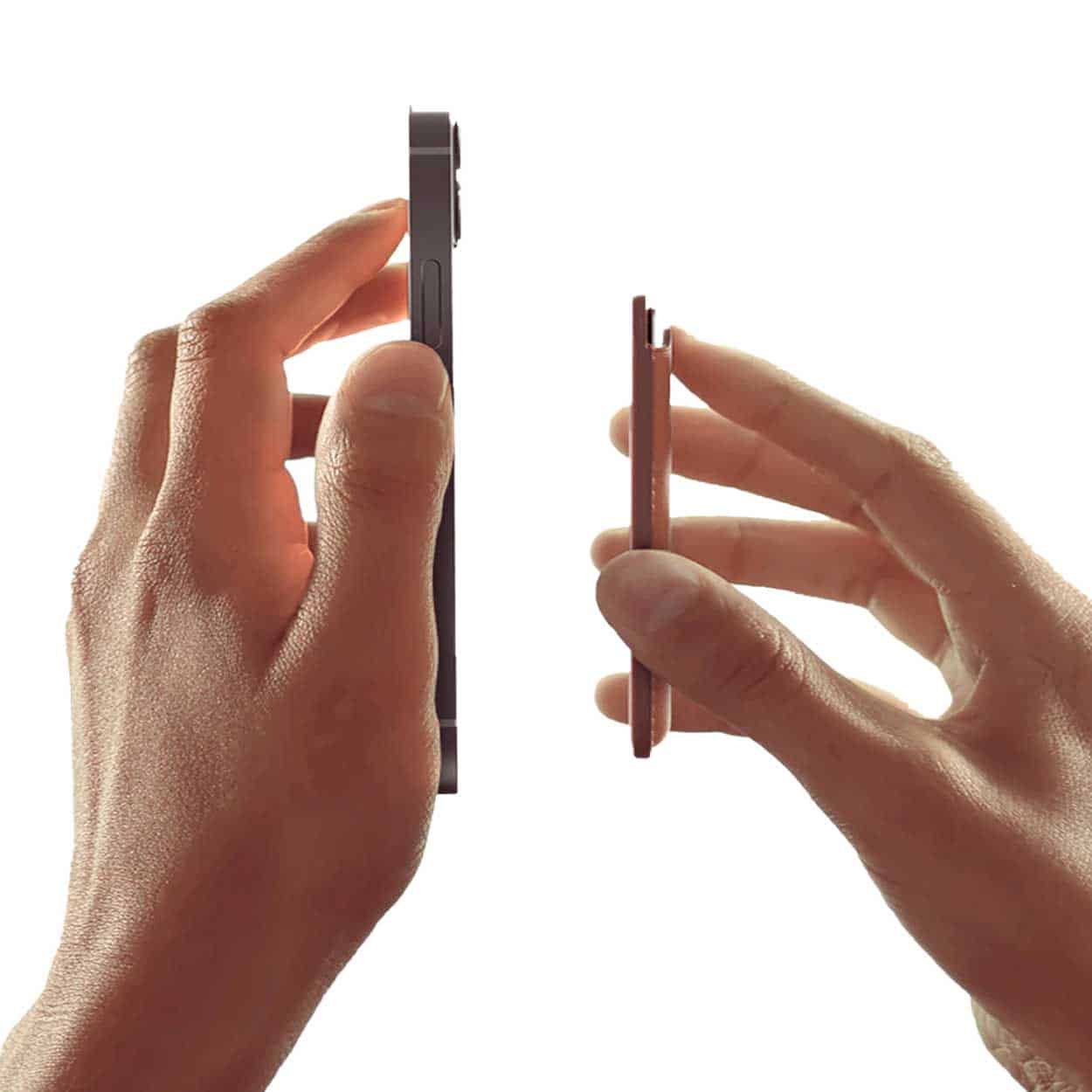 Svart magsafe korthållare för iphone