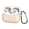 Beige Apple Airpods Pro Fodral Stötsäkert Skyddsfodral Silikon