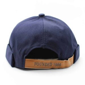 Blå Miki Hat Keps Rullad Skärm Mössa Beanie Docker Sotarmössa