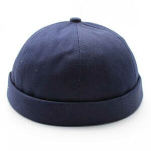 Blå Miki Hat Keps Rullad Skärm Mössa Beanie Docker Sotarmössa