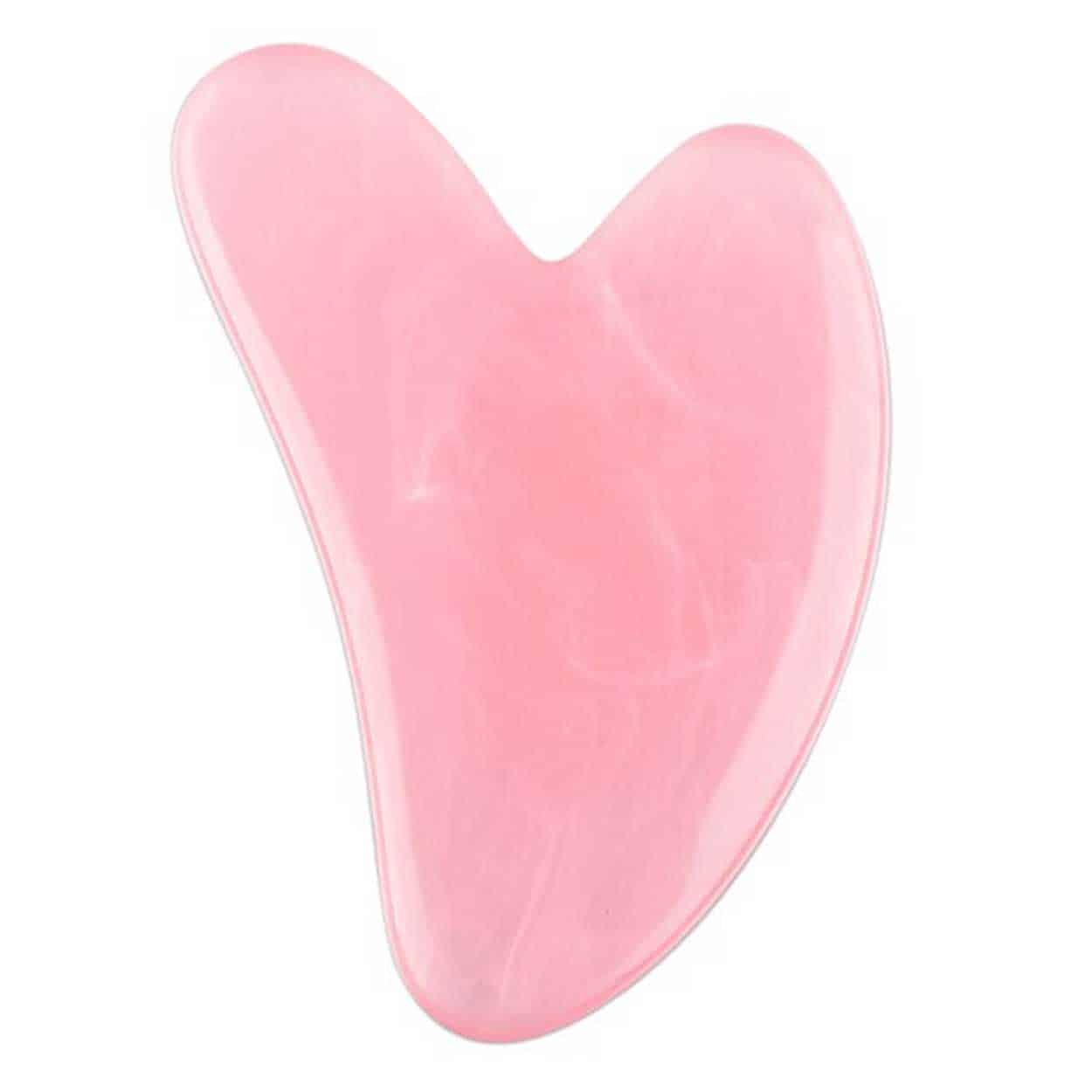 Resin rose quartz gua sha sten ansiktsverktyg